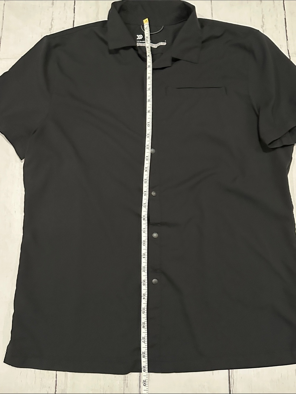 all in motion Black Short-Sleeve Casual Button-Down Shirt size large - Picture 8 of 10